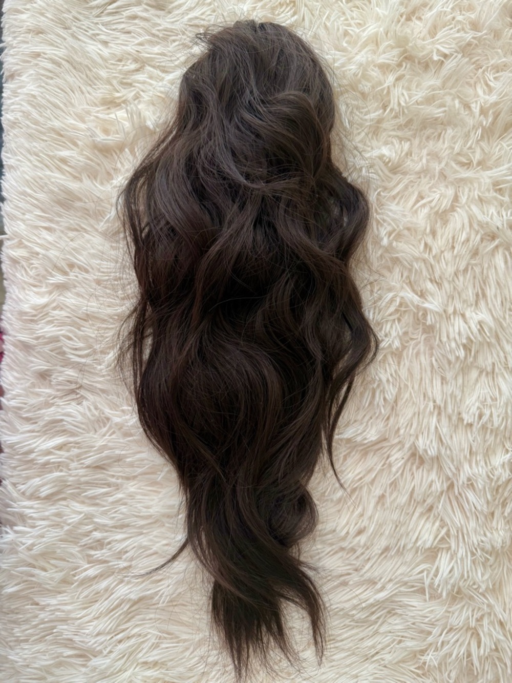 Dark Brown Wavy Clip-In Hair Extension - Natural Shine